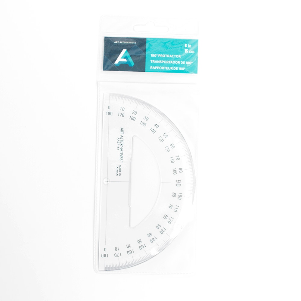 Art Alternatives, Triangles, Scales & Tools, Plastic, Art & School, 6", 180 degree, Protractor, 5949